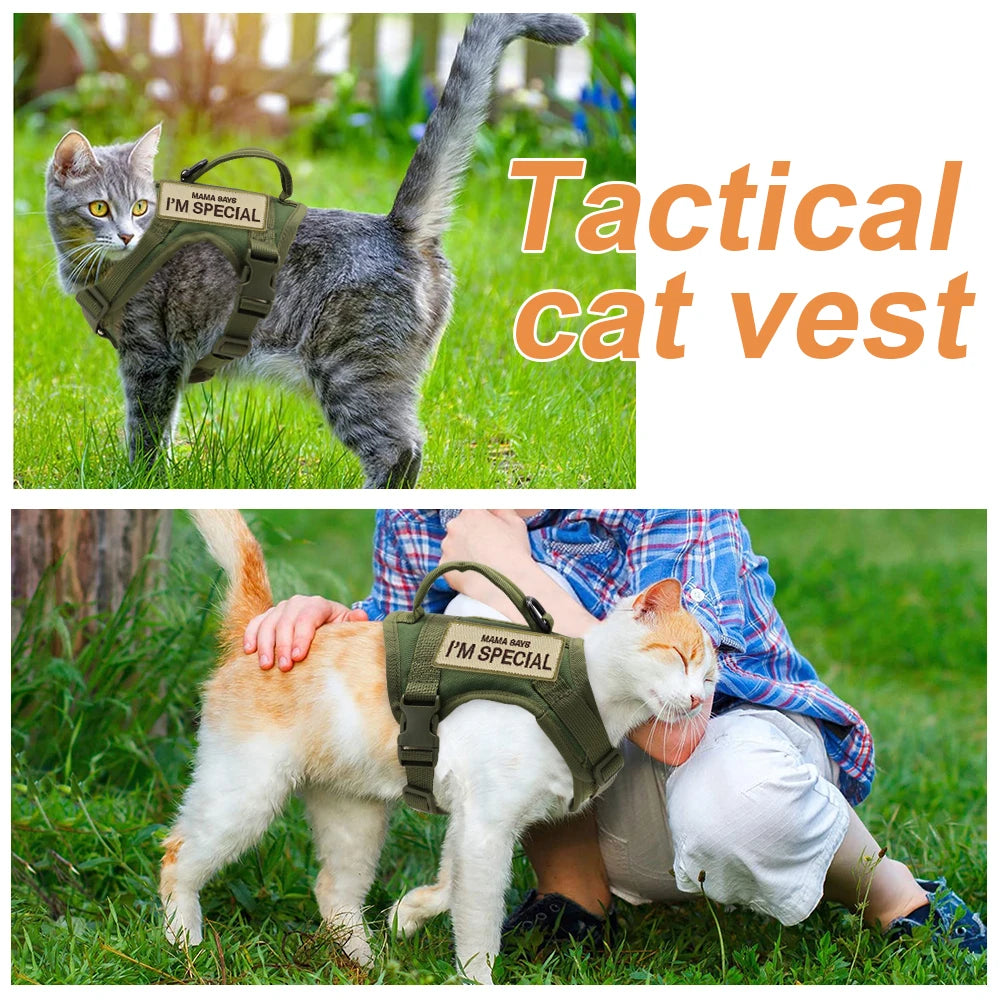 Arnés Táctico Militar Ajustable para Perros y Gatos – Máximo Confort, Seguridad y Control